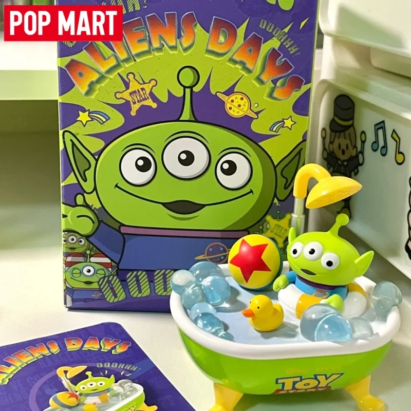 POP MART Pixar Toy Story Dreiäugiger Alien Blind Box Mystery Box Niedliche Schreibtisch-Dekoration Puppenmodell Sammlerstück Spielzeug Geburtstagsgeschenk Image