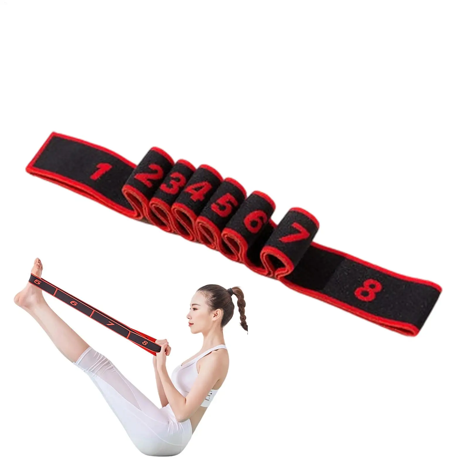 Elastisches Widerstandsband, tragbar, rutschfester Griff, hautfreundlich, Trainings-Spannungsseil für Frauen, Damen, Mädchen, Anfänger, Yoga Image