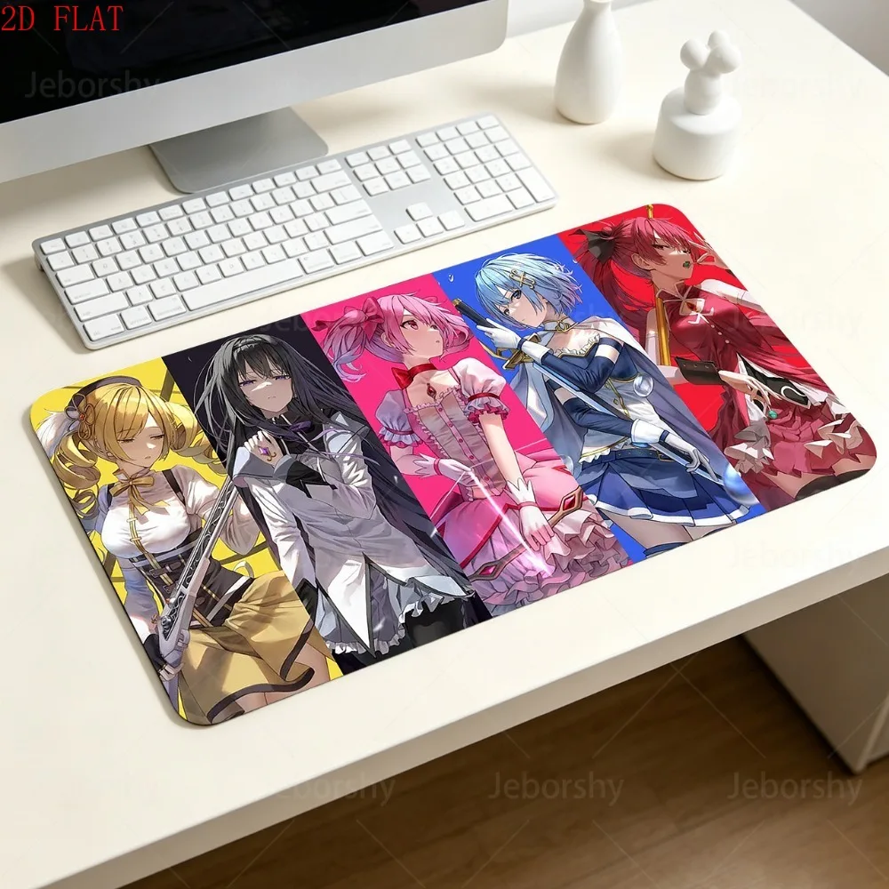Puella Magi Madoka Magica Anime großes Gaming-Mauspad, rutschfeste Schreibtischunterlage für PC, Laptop, Büro Image
