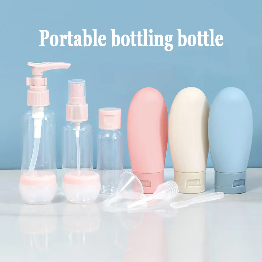 Reise-Flaschenset, hochwertige tragbare Kosmetik-Pressflasche, Vakuumflasche für Badewasser, Lotion und Gesichtscreme Image