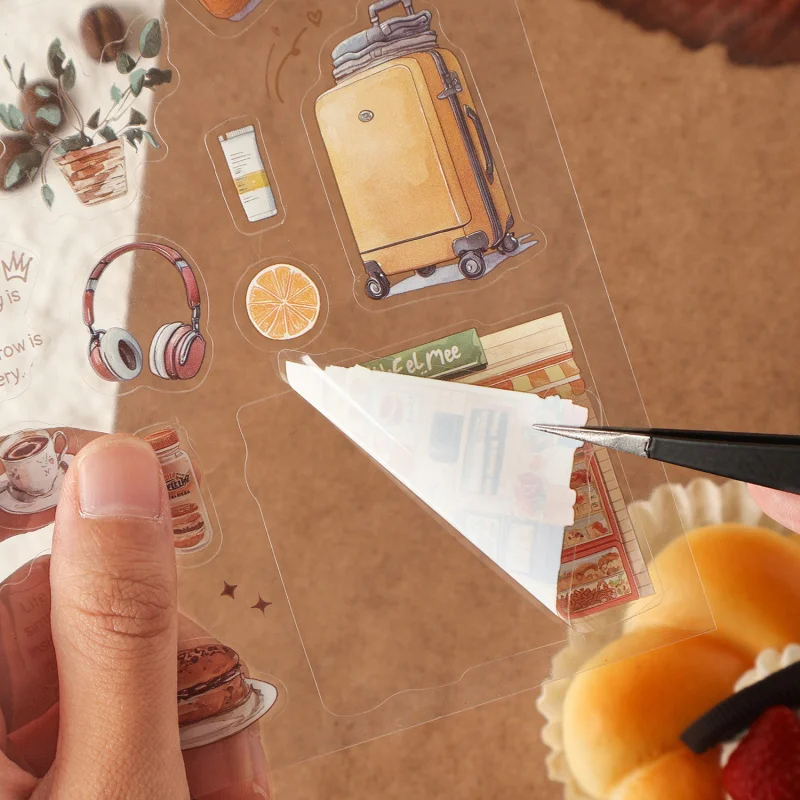 1 Packung/4 Stück Vintage-Etikettenaufkleber für den täglichen Gebrauch, elegante Aufkleber für DIY handgemachte Alben, Scrapbooking, dekorative Papierbedarf Image