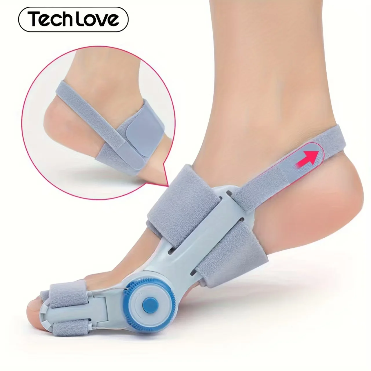 Hallux-Valgus-Korrektor zur Schmerzlinderung, Zehenspreizer, Rutschfeste Weiche Silikon-Komfort-Einlagen zur Ballen-Knöchel-Gelenk-Entlastung Image