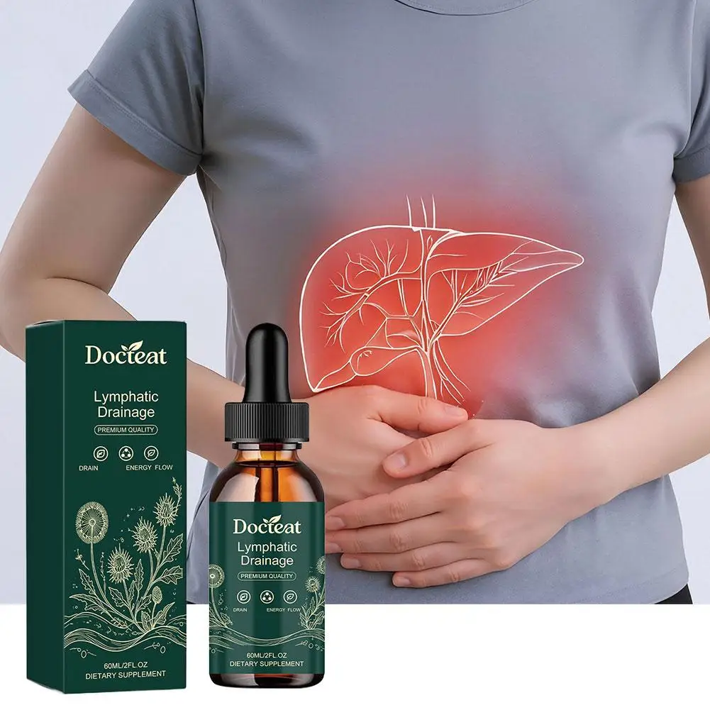 1–5 Stück 60 ml Docteat Lymphdrainage-Tropfen – Kräuterergänzungsmittel zur Entgiftung und Leberunterstützung verbessern die allgemeine Gesundheit Image