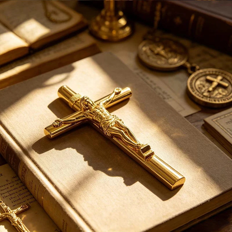 INRI Jesus Kreuz Kruzifix Metall-Stift Religiöses Christliches Geschenk Gold Silber Antik Bronze Schreibwaren Bürozubehör