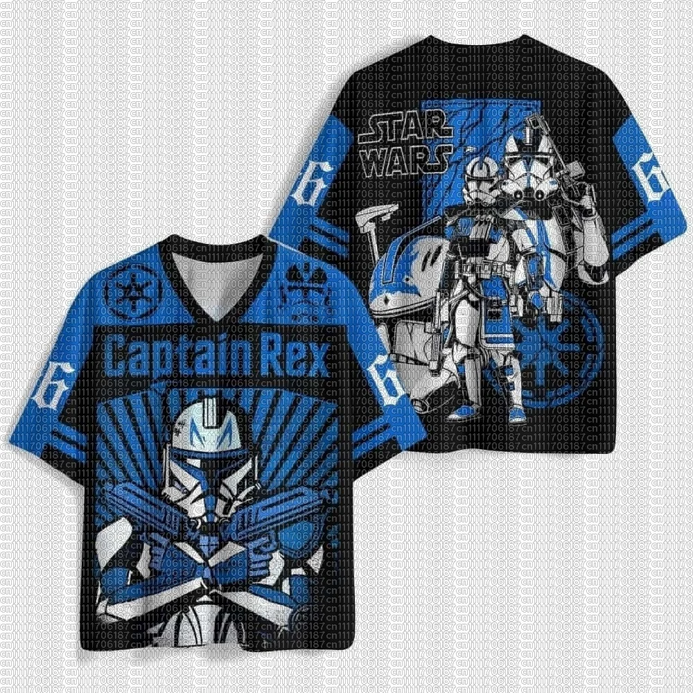 2026 Neues Kinder- und Erwachsenen-Star-Wars-Trikot, Amerikanisches Mesh-Sporttrikot, Atmungsaktives Casual-Streetwear-T-Shirt für Science-Fiction-Fans, Große Größen