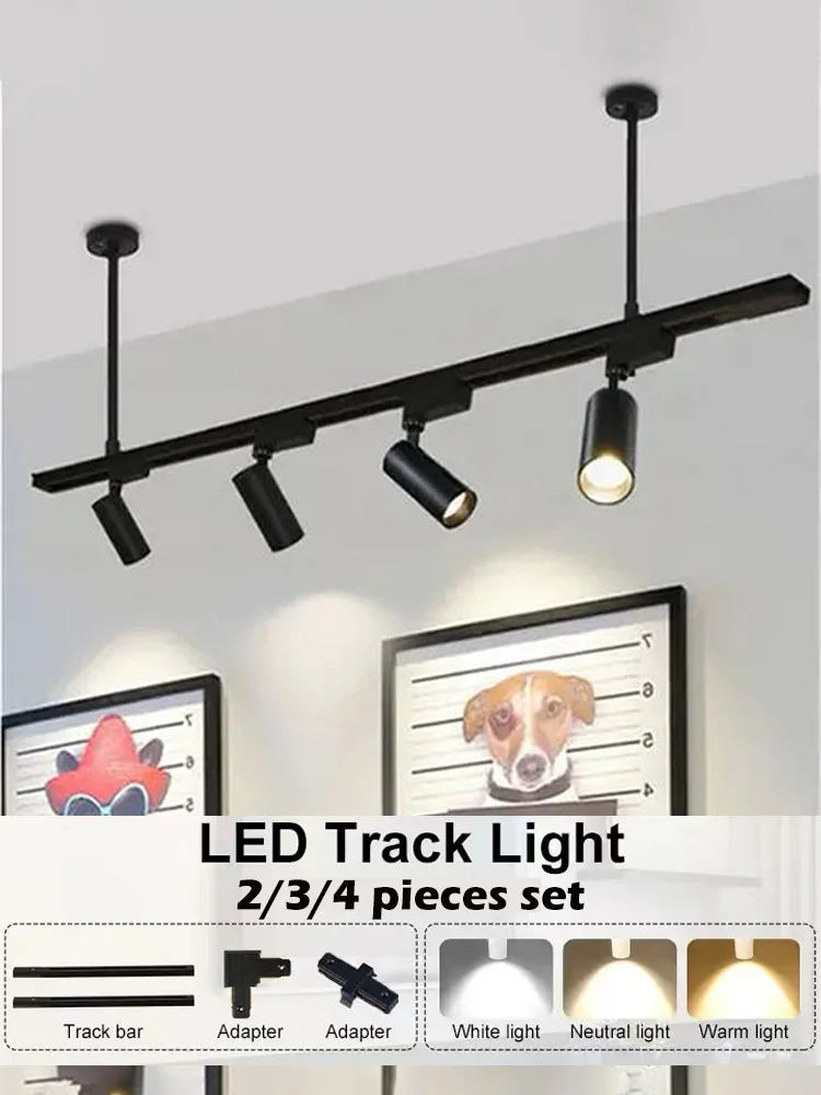 Set Schienen lampen LED Spot beleuchtung 20W 30W 40W 220V Schienen leuchten mit Schiene für Decken wand Wohnzimmer Schienen Spots nach Hause