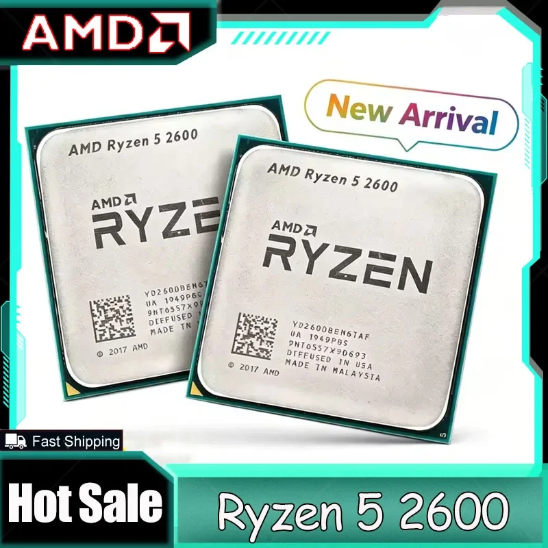 AMD Ryzen 5 2600 3,4GHz 6-Kern 12-Thread Multi-Tasking Gaming-CPU Socket AM4 Desktop-Prozessor Image