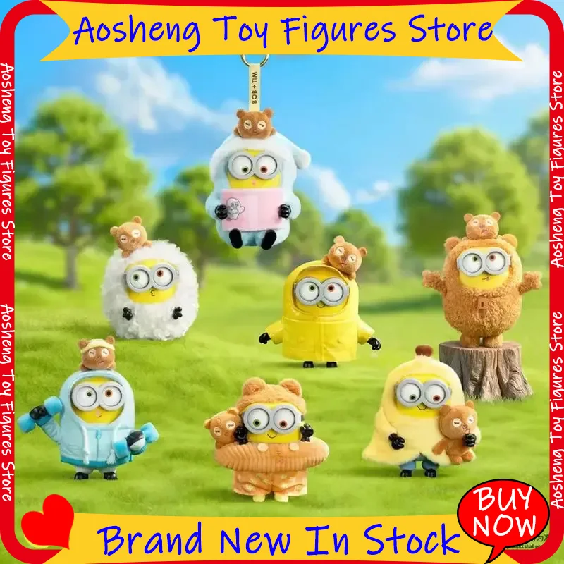 52toys Blind Box Bob und Tim Gelber Kleiner Mann Trendiges Sammelspielzeug Vinyl-Plüsch-Anhänger Taschen-Dekoration Geburtstagsgeschenk für Erwachsene Image