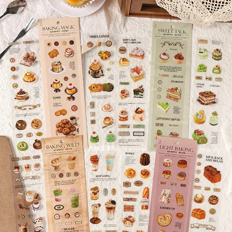 PET Transparentes, wasserfestes Aufkleberband für Lebensmittel und Desserts, Tagebuch, Scrapbooking, Studentenbelohnung, Dekor Image
