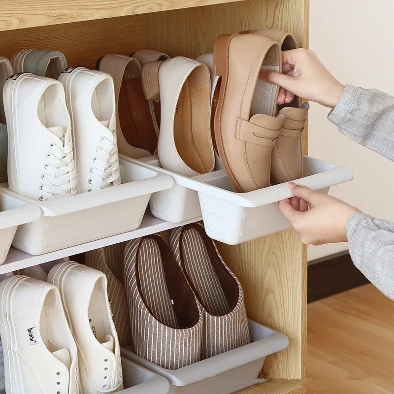 1/4/5 PCS Haushalt Schuh Schrank Schräge Plug-In Bett Schuh Lagerung Tür Einfache Schuh Rack Schräge Lagerung box Integrierte Schuh Box