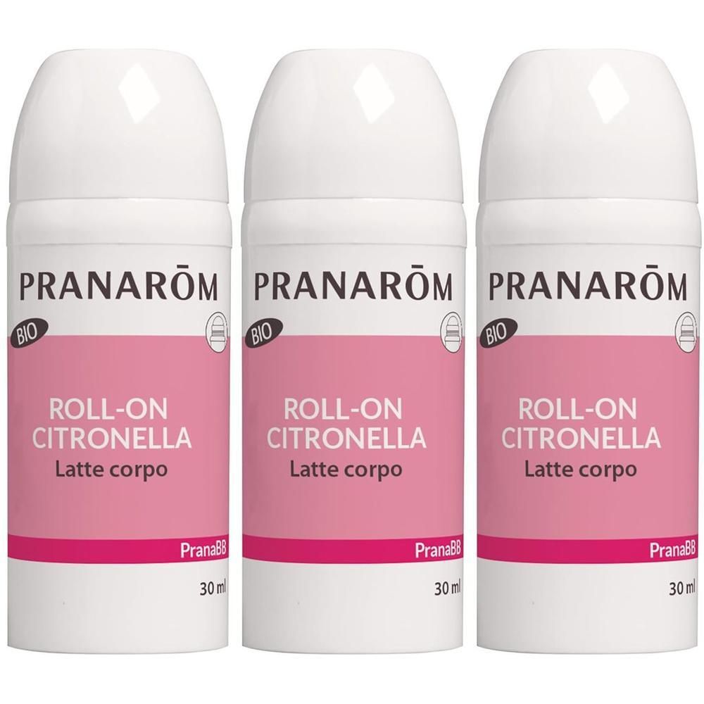 Pranarôm PranaBB Roller Repellente Zanzare BIO per Bambini 3x30 ml
