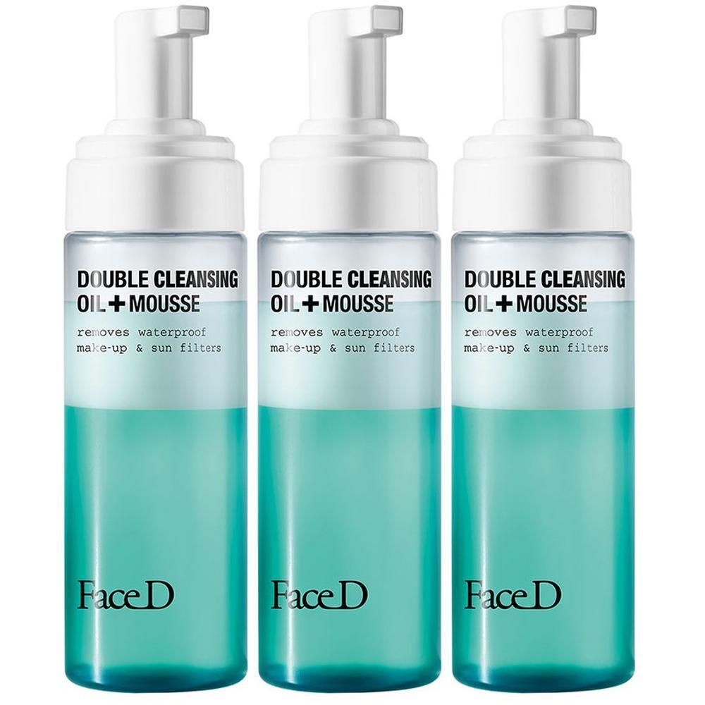 Face D Doppia Detersione Olio Struccante + Mousse Detergente - Viso 3x