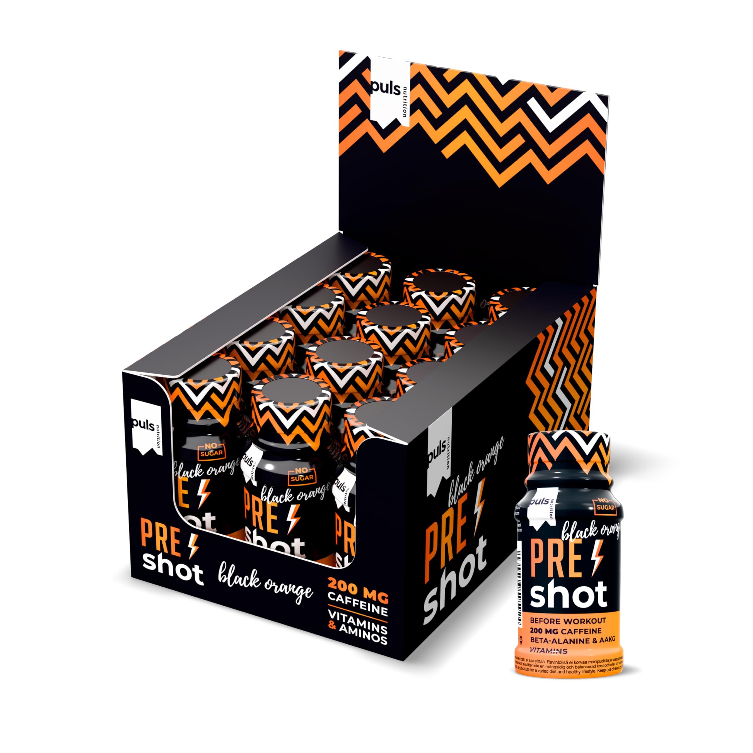 Puls Nutrition Pre Workout Shot Black Orange 60 ml