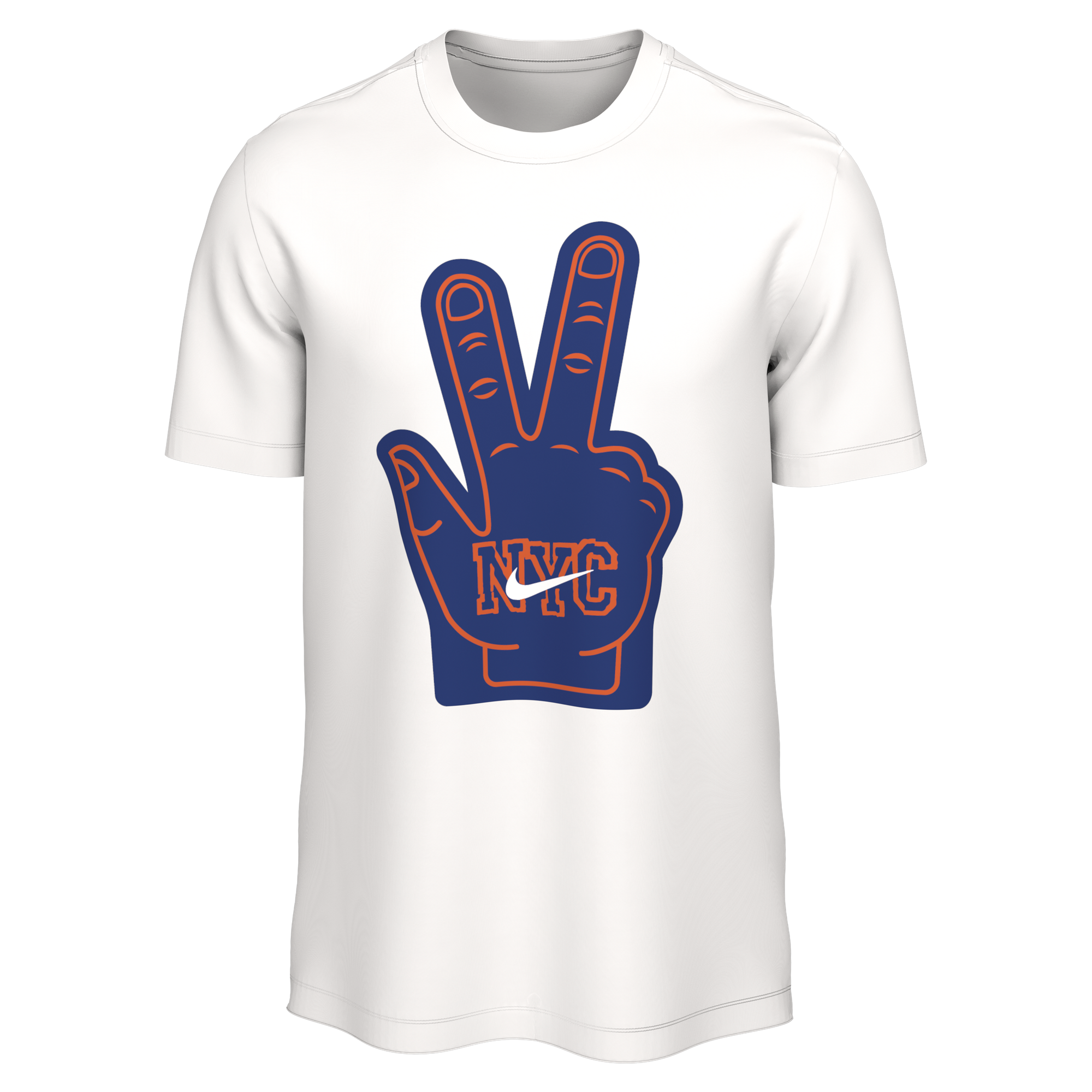 New York Knicks 2026 NBA Finals Champions Nike Foam Finger T-Shirt - Herren