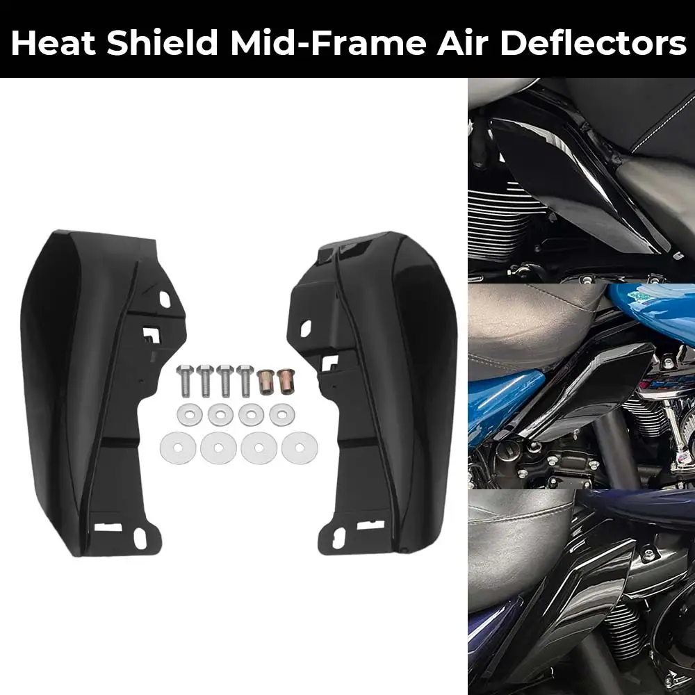 Motorrad-Hitzeschild, Mittelrahmen-Luftabweiser, schwarz, für Harley-Davidson Road Glide ST Special FLTRXSTSE 2024 2025 2026 – später Image