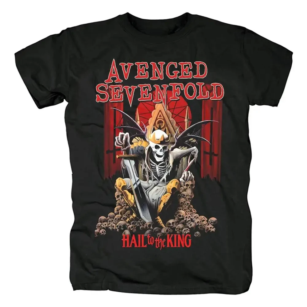 Herren Harajuku Metalcore Avenged Sevenfold Rock T-Shirt Hip-Hop Streetwear T-Shirt Heavy Metal Übergrößen T-Shirt Damen
