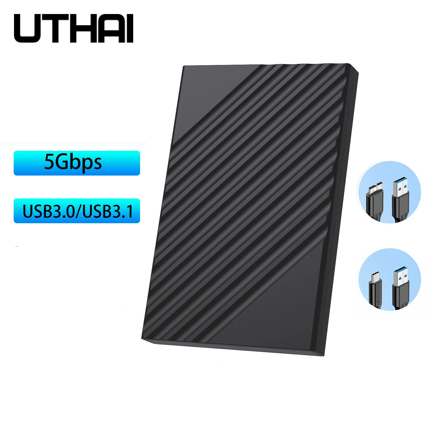 UTHAI Z200 Tragbares Festplattengehäuse, 2,5-Zoll-USB 3.0/3.1, abnehmbare mechanische Laufwerksbox für stabile 5 GBPS-Übertragung Image