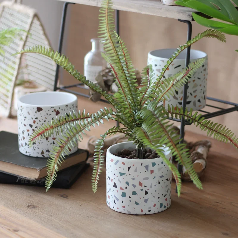 Betonkerzenbecher, Silikonformen für Zementpflanzgefäße, Blumentopf, Terrazzo, Aufbewahrungsschüssel und Gips, Stifthalter, Gießen Image