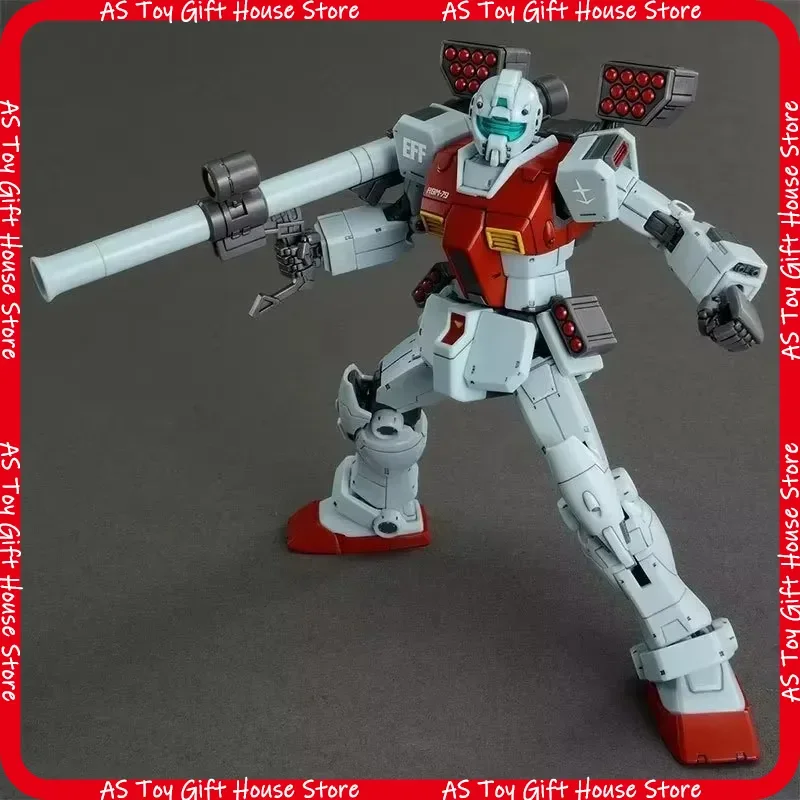 Heißer HG 1/144 RGM-79 GM Captain Moroccan Front mit Schulterkanonen-Ausrüstung Mech Bausatz Actionfigur Puzzle Spielzeug Image