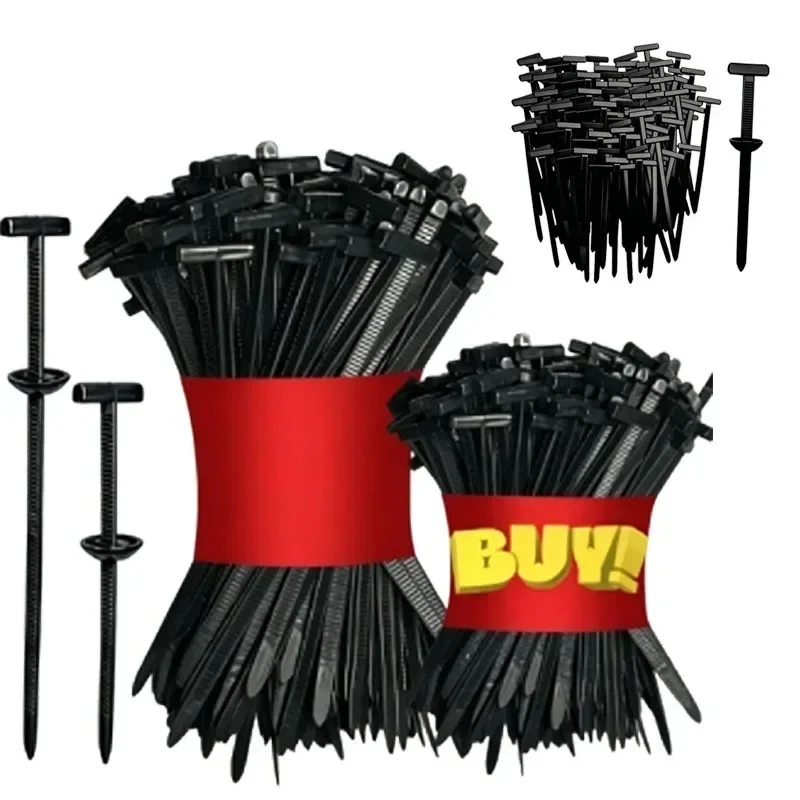 Nylon-Kabelbinder mit Stiftknopf-Verschluss Hochbelastbare Selbstverriegelnde Mehrzweck-Kunststoff-Nylon-Kabelbinder Halterungswerkzeuge Image