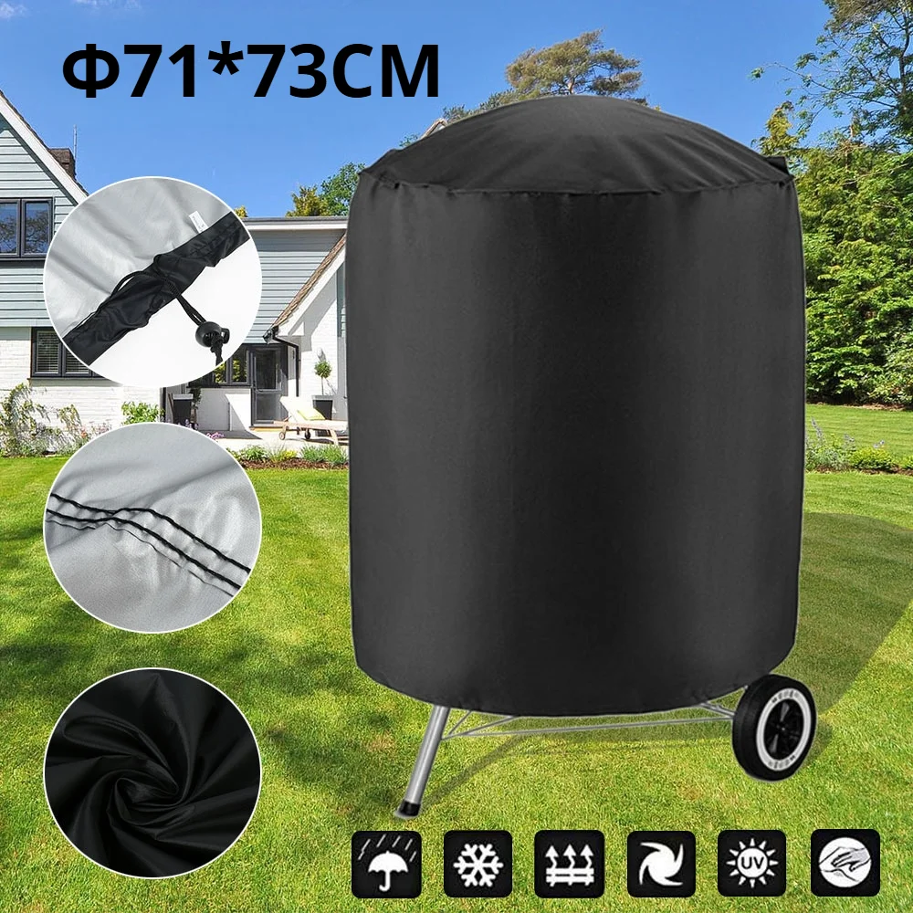420D Grillabdeckung für den Außenbereich, wasserdicht, staubdicht, für Wasserkocher, Grillabdeckung, Oxford-Stoff, strapazierfähig, für den Garten, Grill-Schutzabdeckung, NEU Image