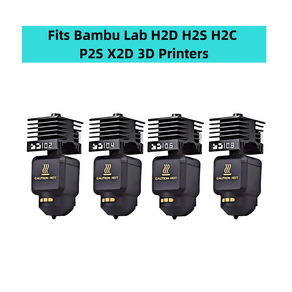 HF Hochdurchsatz-Düse aus gehärtetem Stahl, abnehmbar, für Bambu Lab H2D H2S H2C P2S X2D 3D-Drucker, bessere Druckergebnisse Image