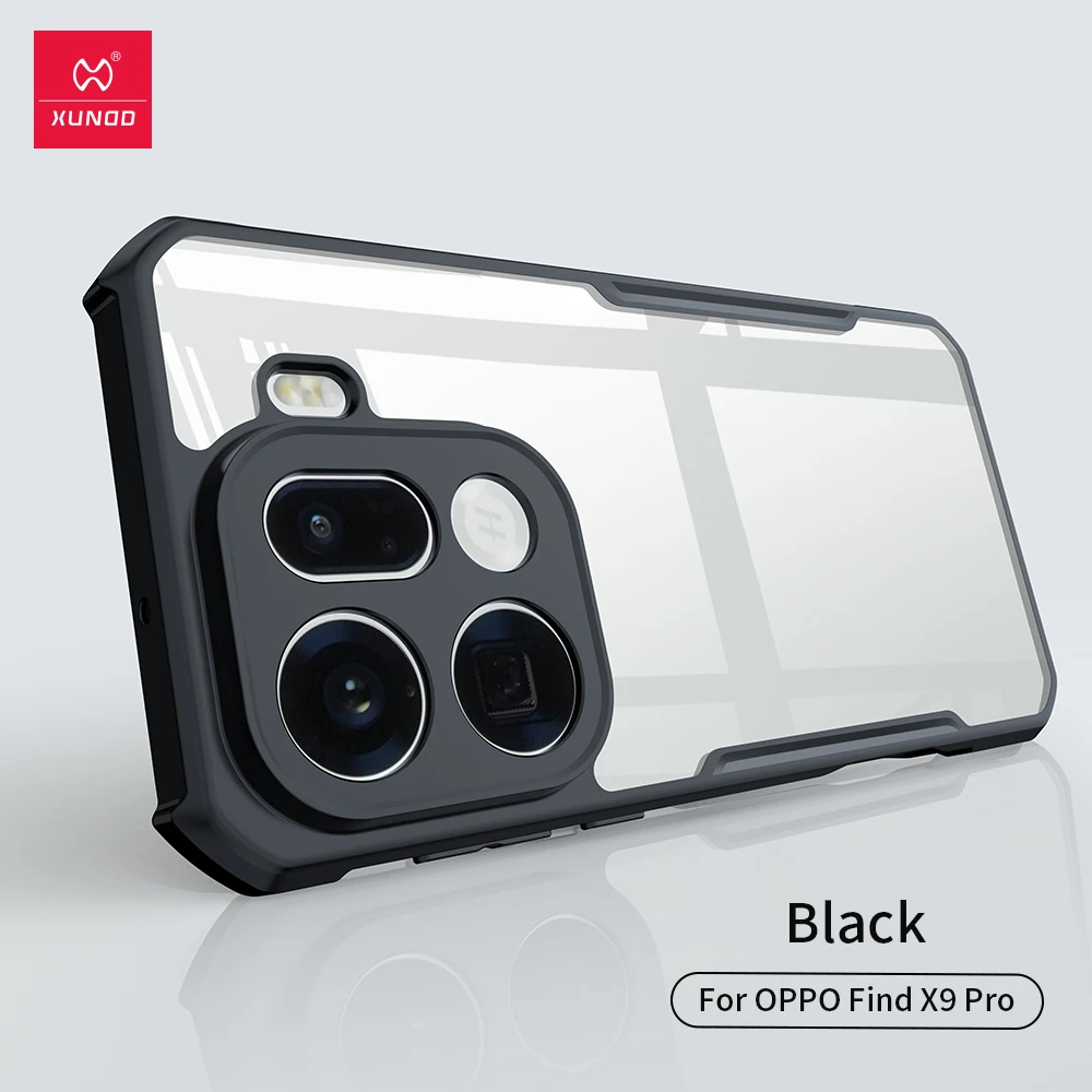 Für OPPO Find X9 X9 Pro Hülle XUNDD Airbags Stoßfestes Lasermuster PC + TPU Kameraschutzhülle für Find X9 Image