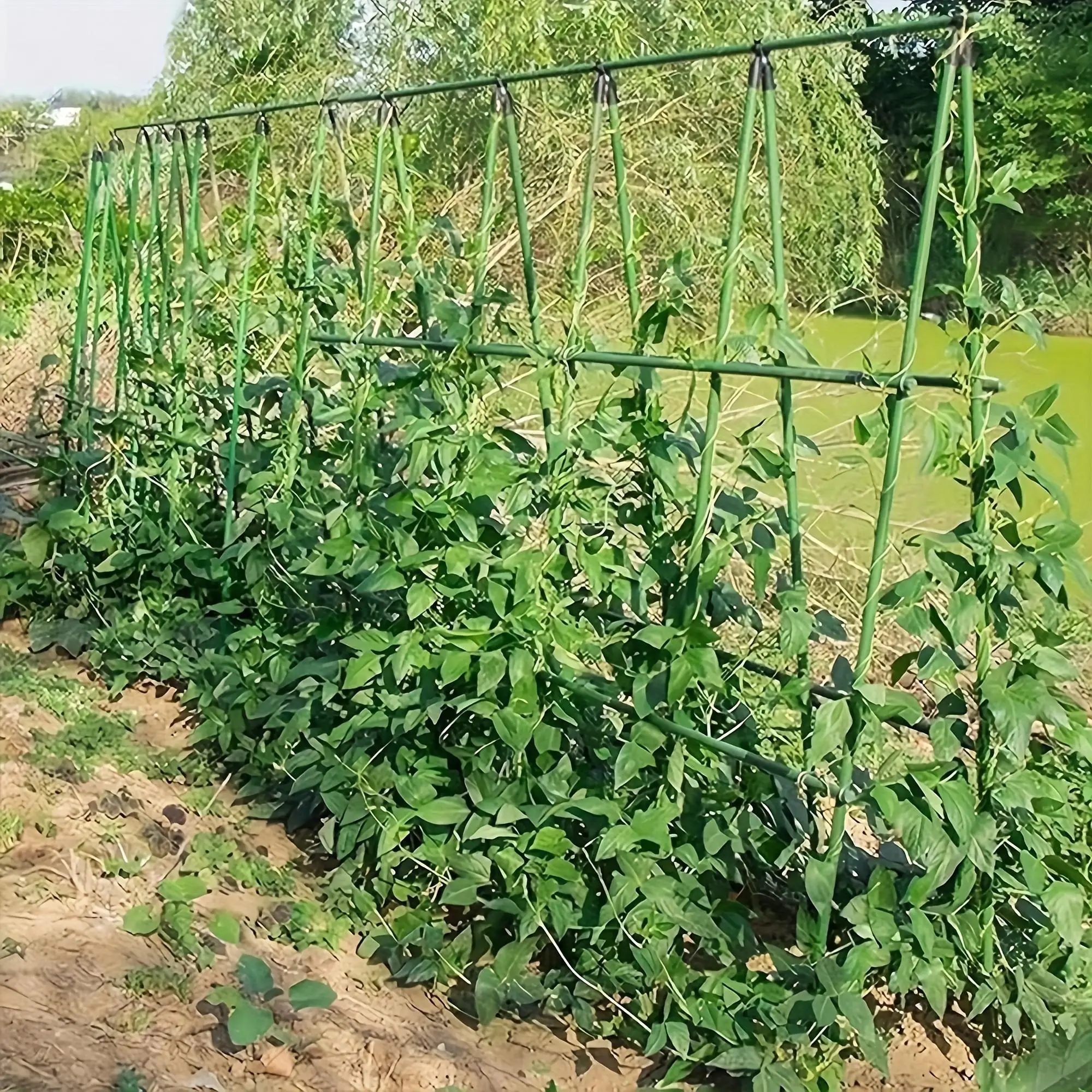 18 Stück/25 Stück, Garten-Kletterpflanzen-Rankgitter, langlebige Gartenstützstange, Gartenrebenstütze Image