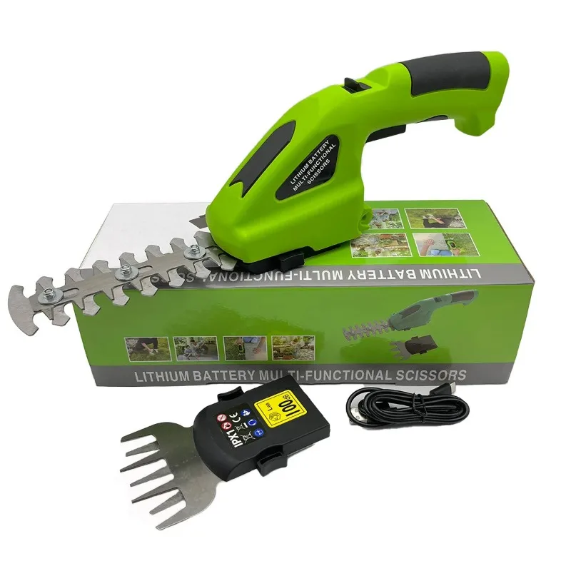 1 pièce Tondeuse à haies et coupe-herbe sans fil 2-en-1 - Outil de jardinage léger à une main