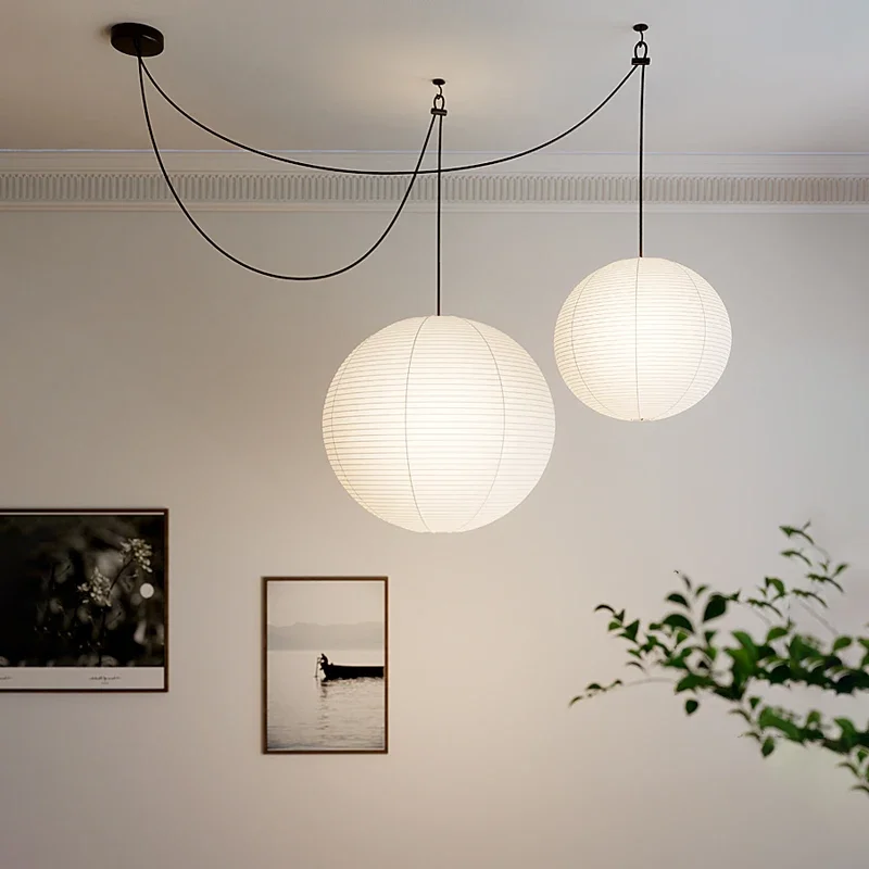 Japanische Noguchi Kronleuchter Reispapier Papier Kunst Laterne Pendel leuchte für Schlafzimmer Wohnzimmer Studie Papier Pendel leuchte