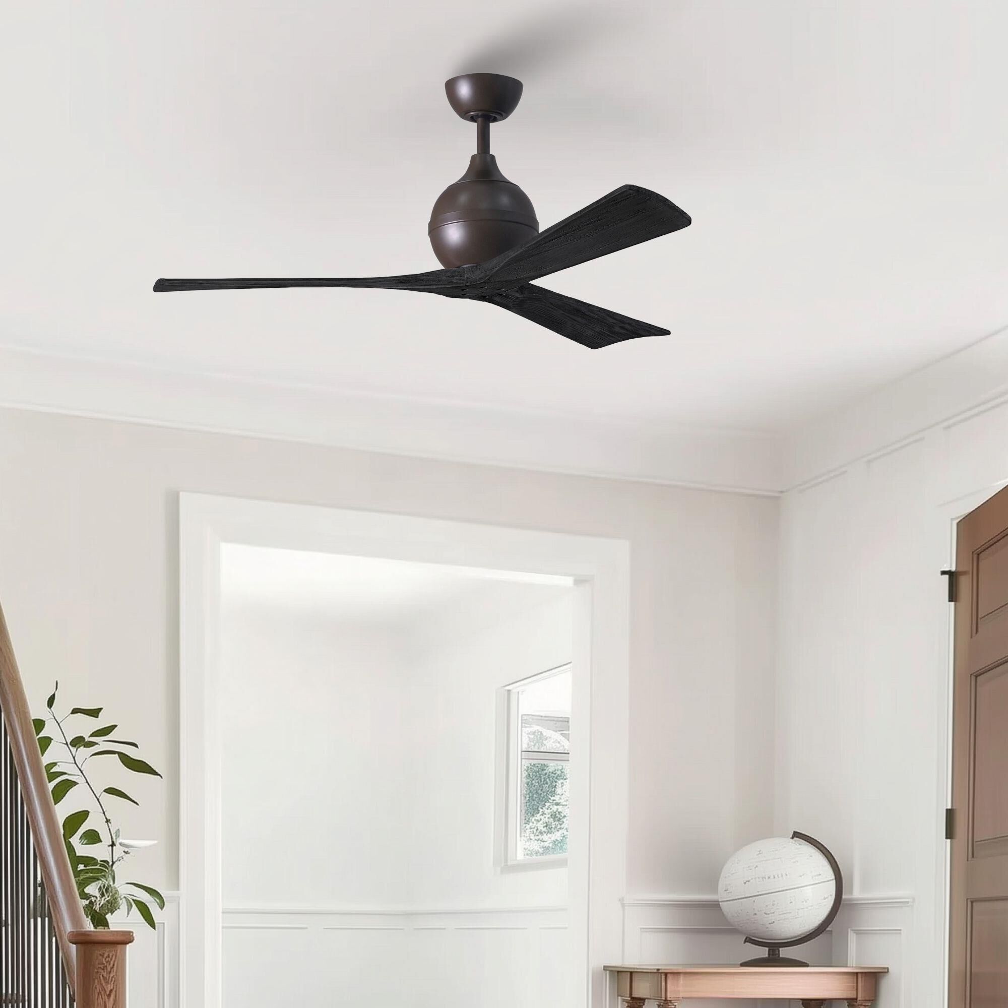 Matthews Fan Company Irene 52 Inch 3 Blade Ceiling Fan - IR3-TB-BK-52