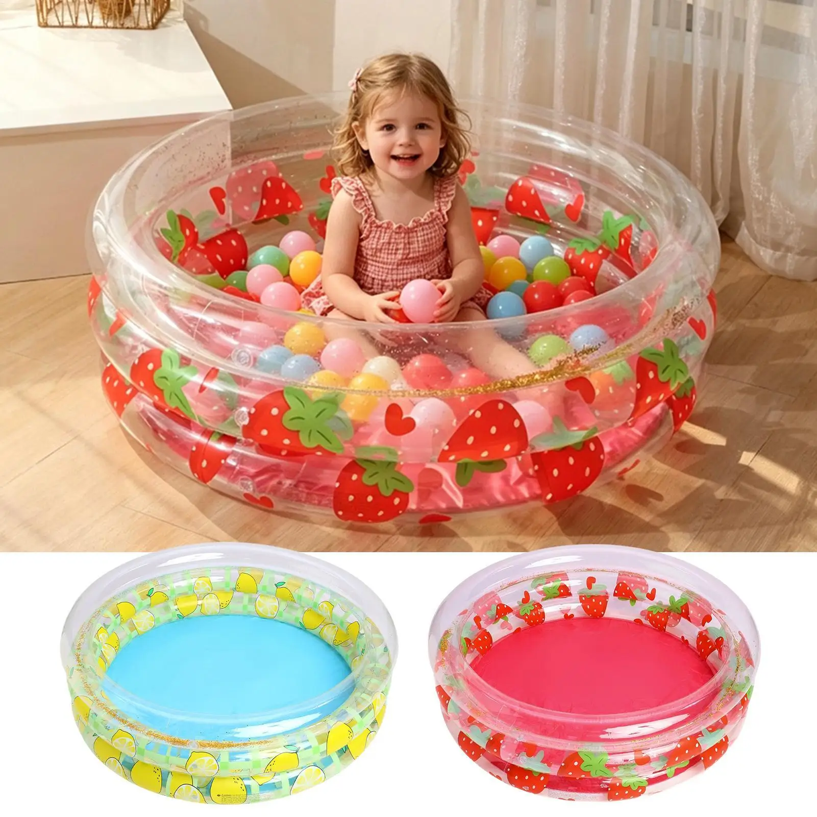 Piscine gonflable circulaire, piscine gonflable pour enfants, piscine gonflable ronde, flotteurs de natation mignons pour enfants, piscine gonflable brillante