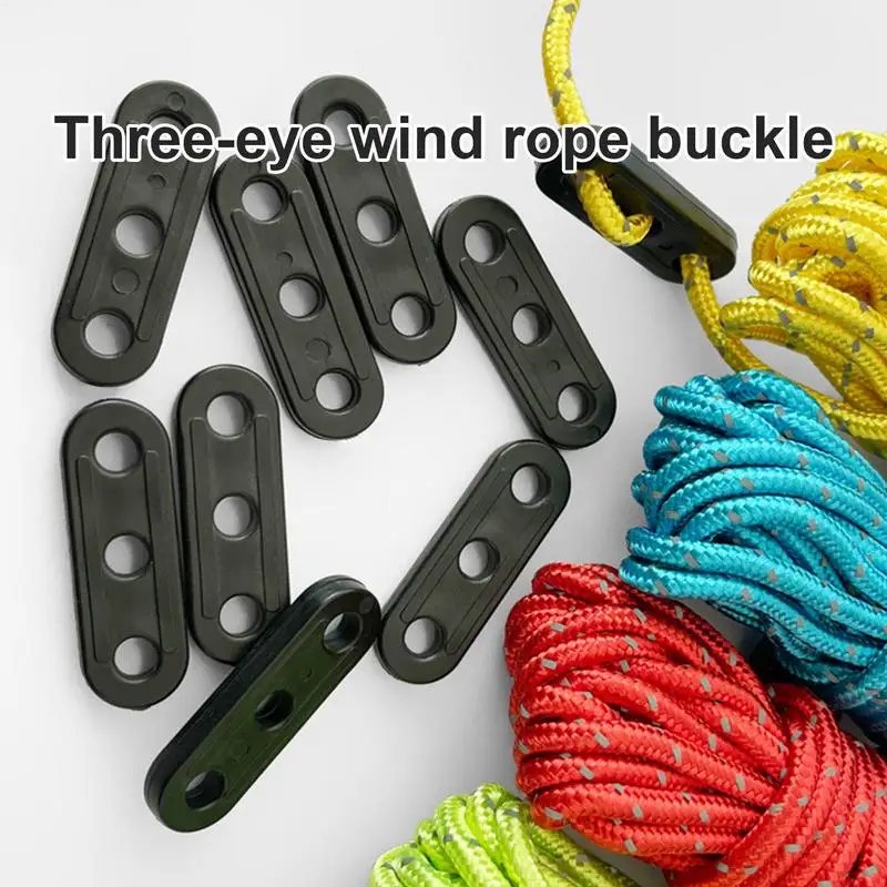 3 Löcher Zelt Wind Seil Schnalle 10PCS Zelt Abspann Spanner Feste Schnalle Winddicht Baldachin Zubehör Für Outdoor Camping wandern Image