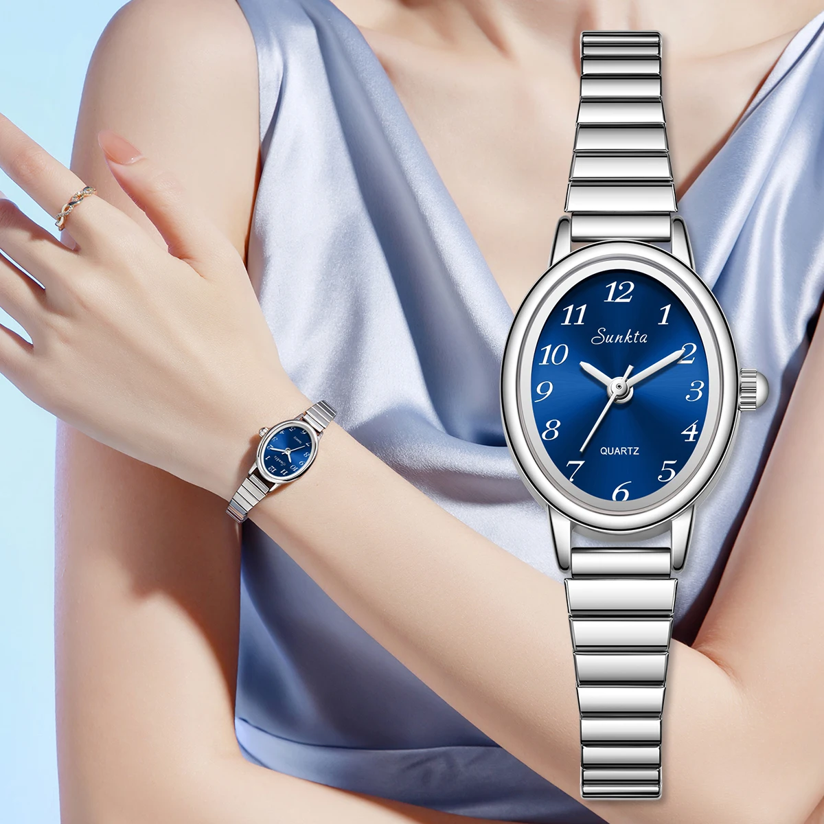 SUNKTA 2026 Damenuhr, elegante, ultradünne Damenuhr, lässige Modeuhr, kreative Quarz-Armbanduhr, Geschenk, Relogio Feminino Image