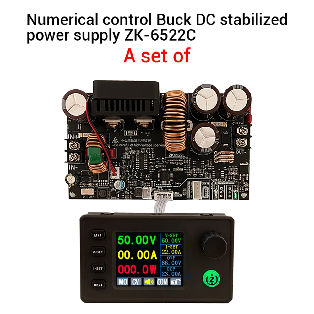 ZK-6522C DC6-75V 22A/1400W CNC Konstantstrom-Abwärtsmodul Konstantspannungsmessgerät Farbbildschirm-Netzteil Image