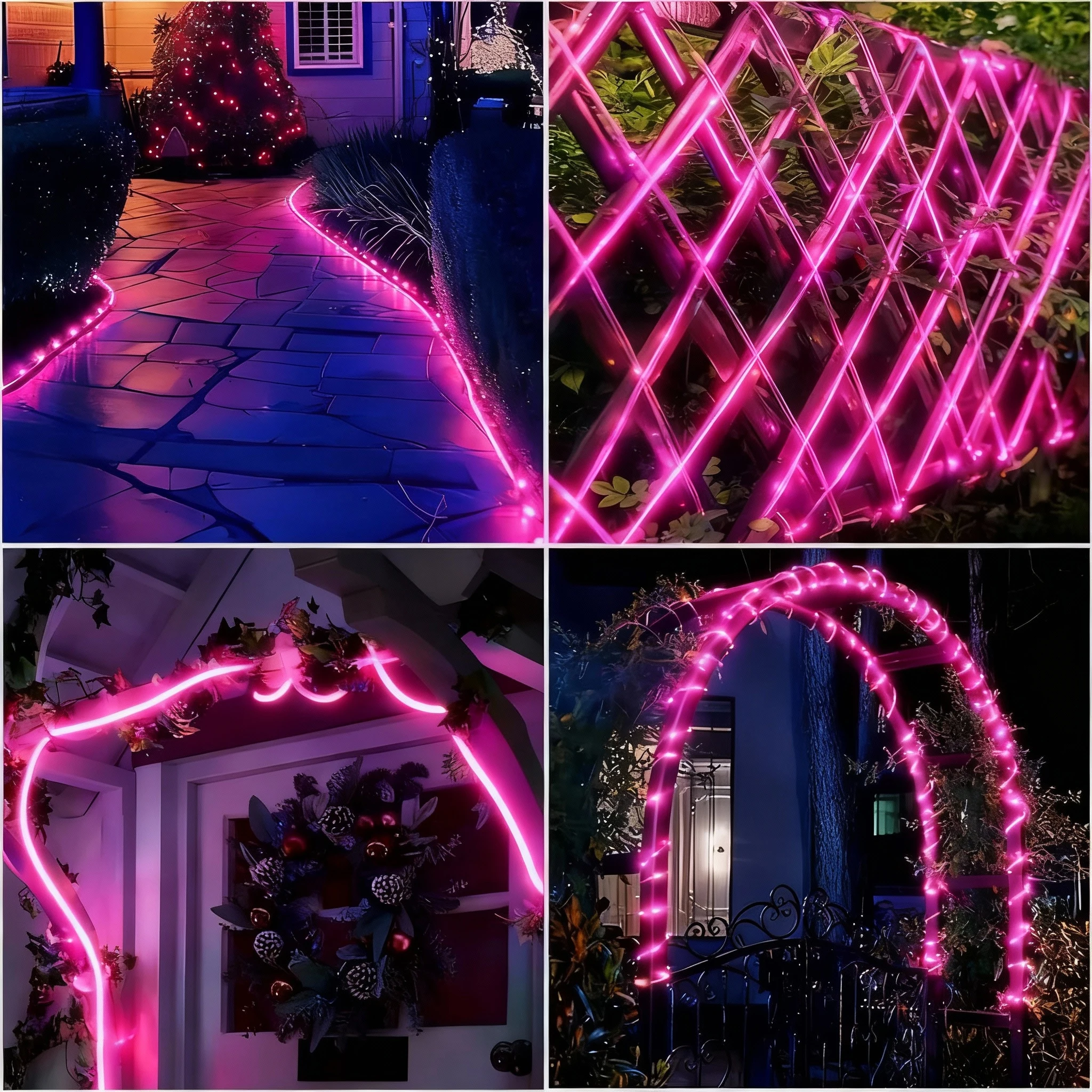 Solar-Lichterkette für den Außenbereich, 22 m/17 m/12 m/7 m, wasserdichte Solar-Lichterkette für die Dekoration im Freien, Garten, Terrasse, Baum, Hof, Zaun