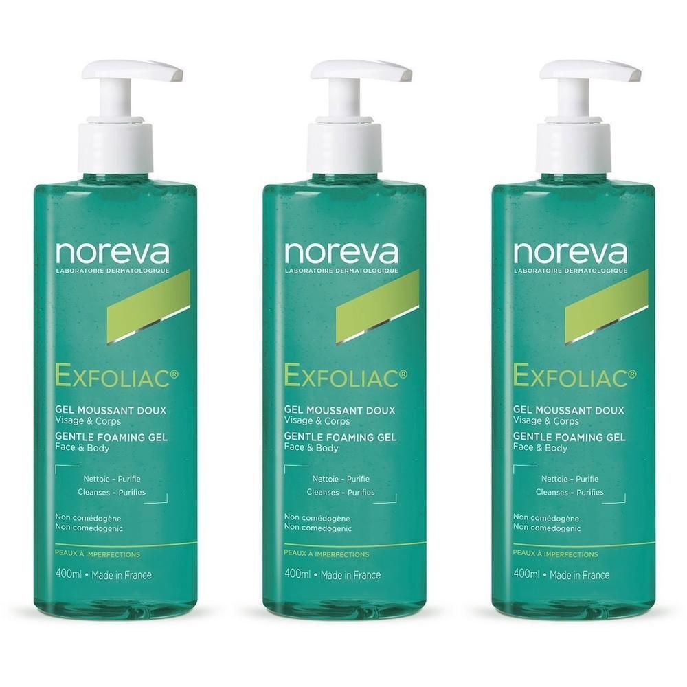 Noreva Exfoliac® Gel Doccia Delicato Viso e Corpo 3x400 ml