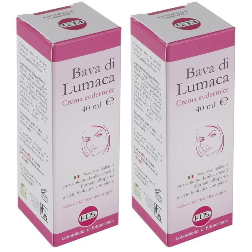 KOS Bava di Lumaca Crema Eudermica 2x40 ml