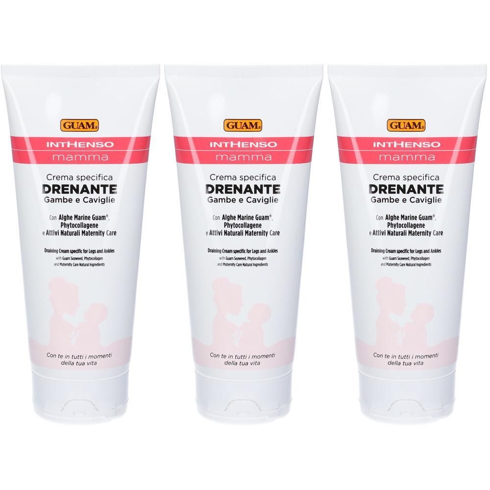 Guam Crema specifica Drenante Gambe e Caviglie Inthenso Mamma 3x200 ml