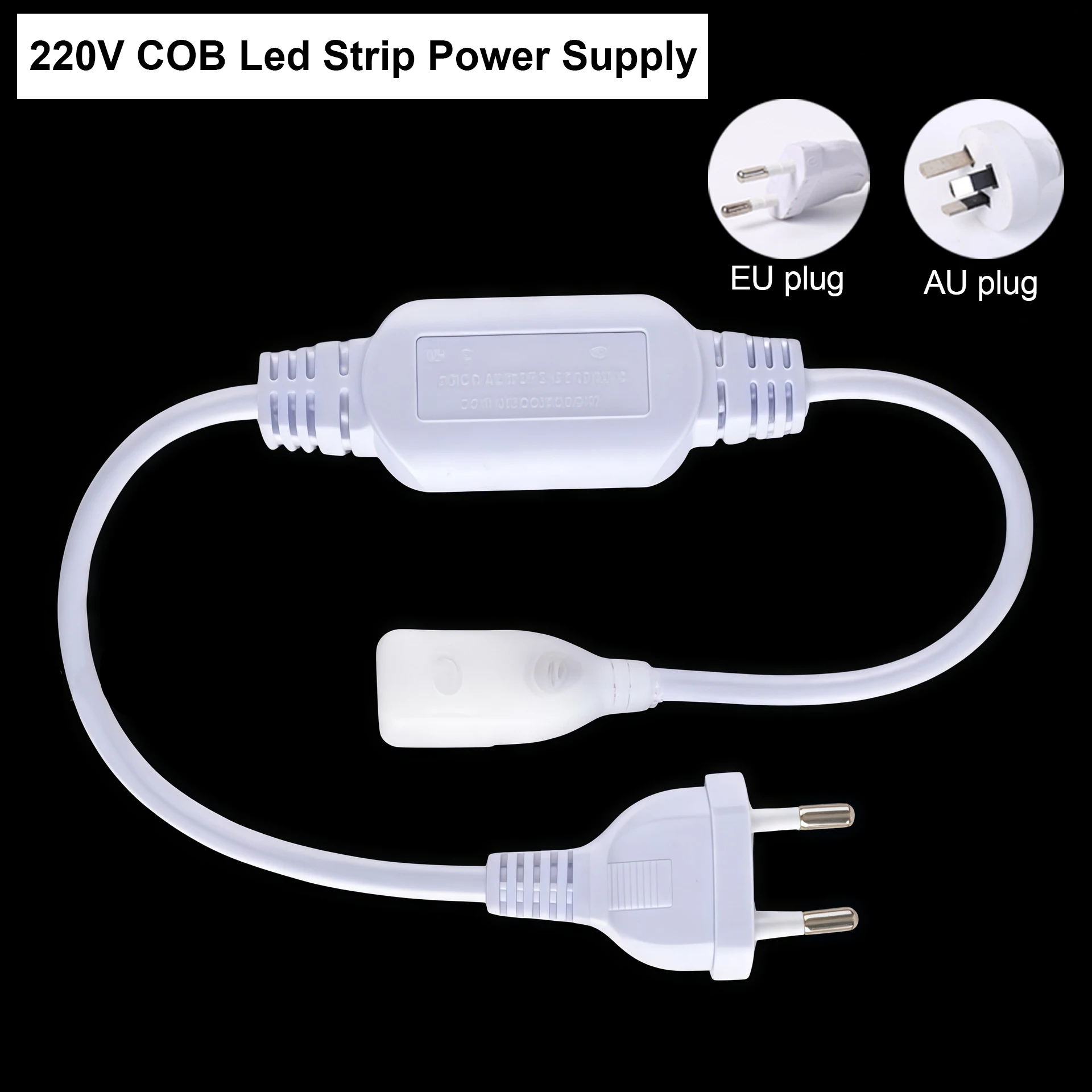 EU AU Stecker Netzteil für 220V COB LED-Streifen mit Dimmer und Zeitschaltuhr, EIN/AUS-Knopfschalter Transformator Netzadapter Image