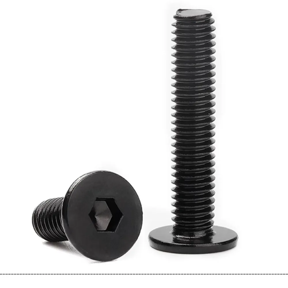 10 teile/los CM Schwarz Edelstahl Hex Hexagon Buchse Ultra Dünne Super Niedrigen Flache Kopf Allen Kappe Schraube Bolzen M2 M 2,5 M3 M4 M5 M6 Image