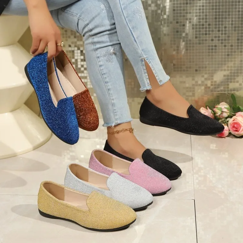 Frühling Sommer Damen Flache Schuhe Ballerinas Bonbonfarben Damenschuhe Große Größen Herbst Freizeitschuhe Damen Loafer