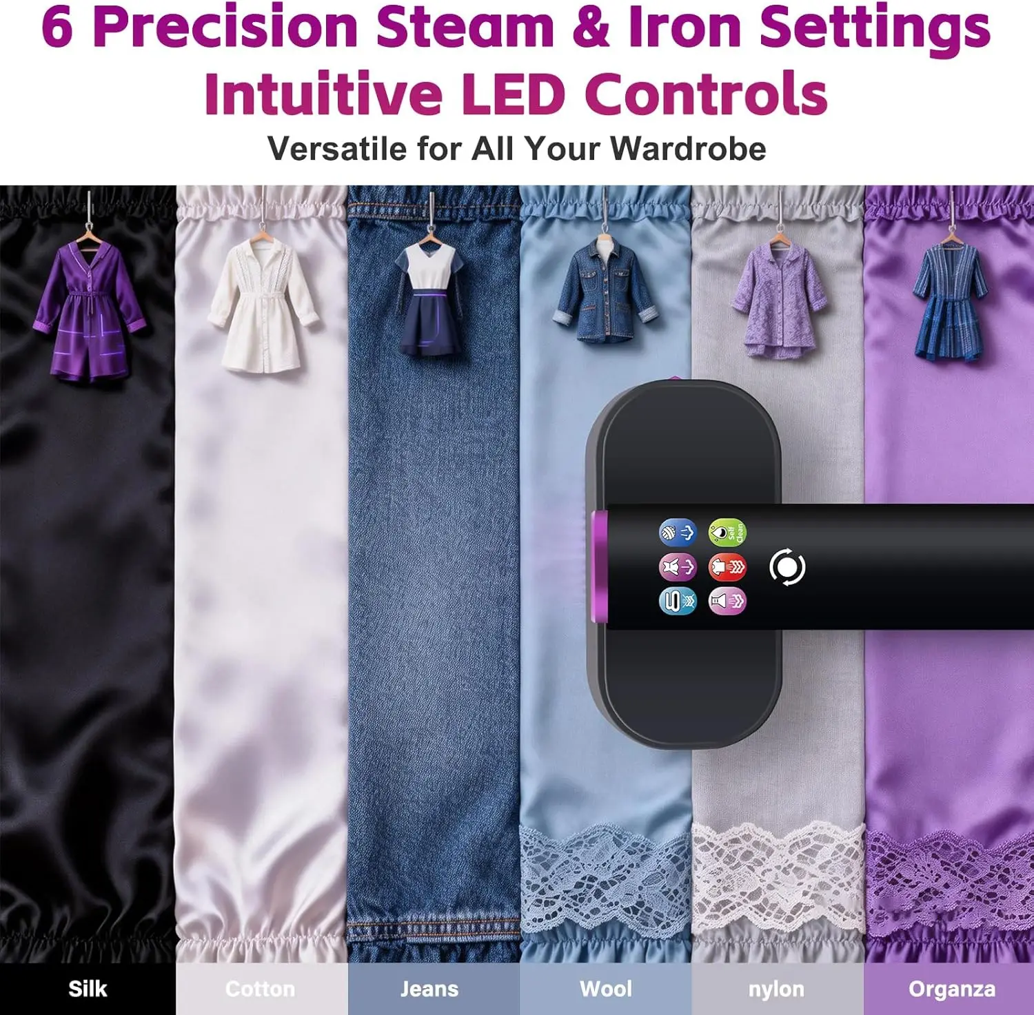 Fer à vapeur mini portable, défroisseur vapeur pliable pour vêtements, machine à repasser à sec et à vapeur, fer à repasser domestique