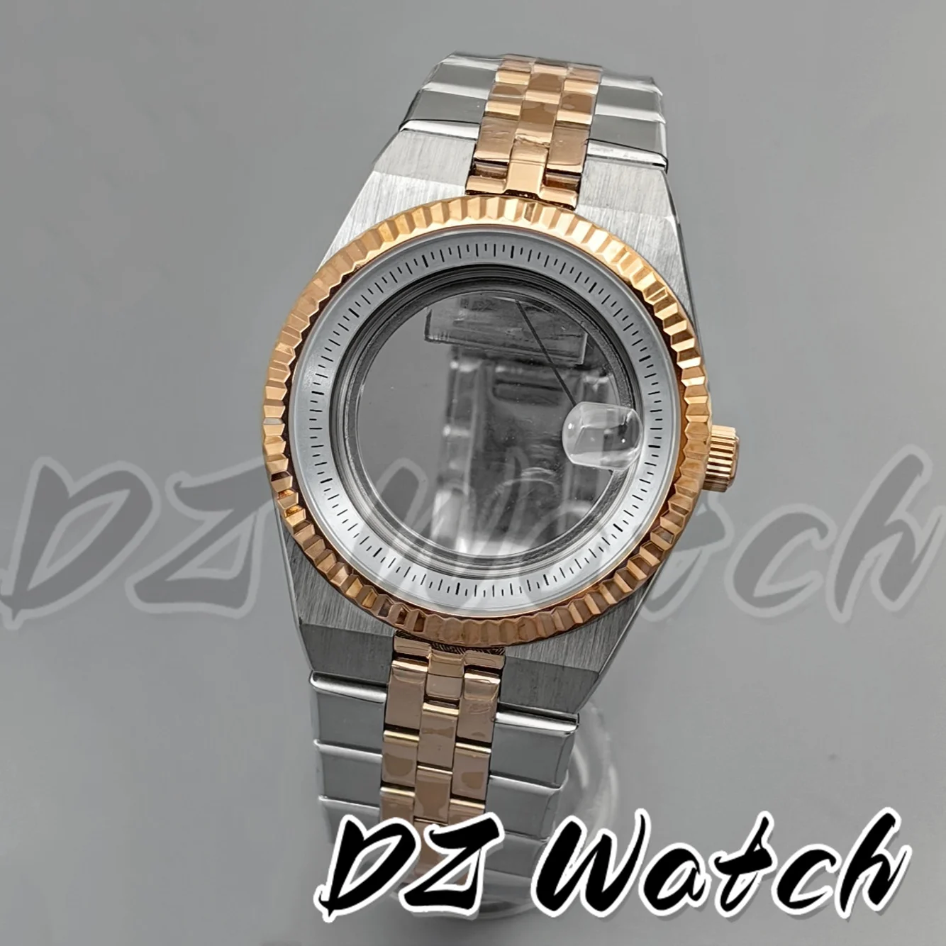 Hohe Qualität 36MM 40MM Two Tone Rose Gold Land-Dweller Uhrengehäuse Armband für NH35 NH36 Uhrwerk Stahl Taucher Herrenuhr Box Teile Image