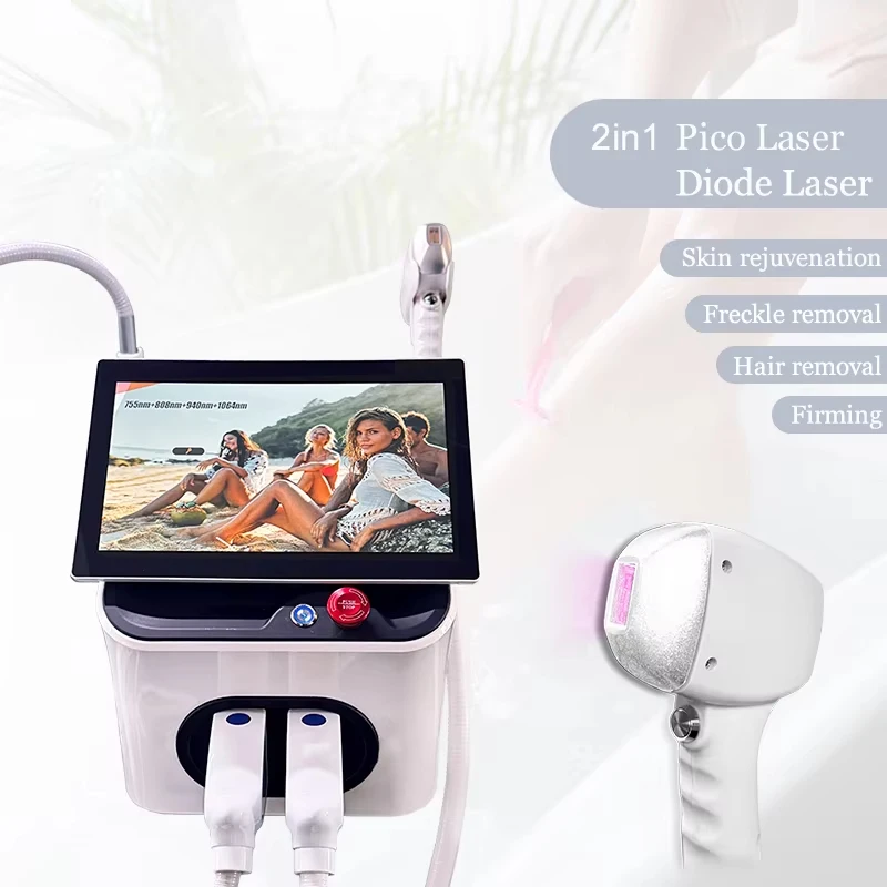 808 Diodenlaser Haarentfernungsgerät 4-Wellen Schmerzfreie Dauerhafte Tragbare 4000W Vorrichtung Soprano Titanium Image
