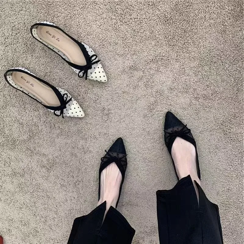 Modische, heiß begehrte, neue, bequeme Damenschuhe in großen Größen für Frühling/Herbst – elegante, spitze, sexy Mary Jane Schuhe mit Schleife für festliche Anlässe