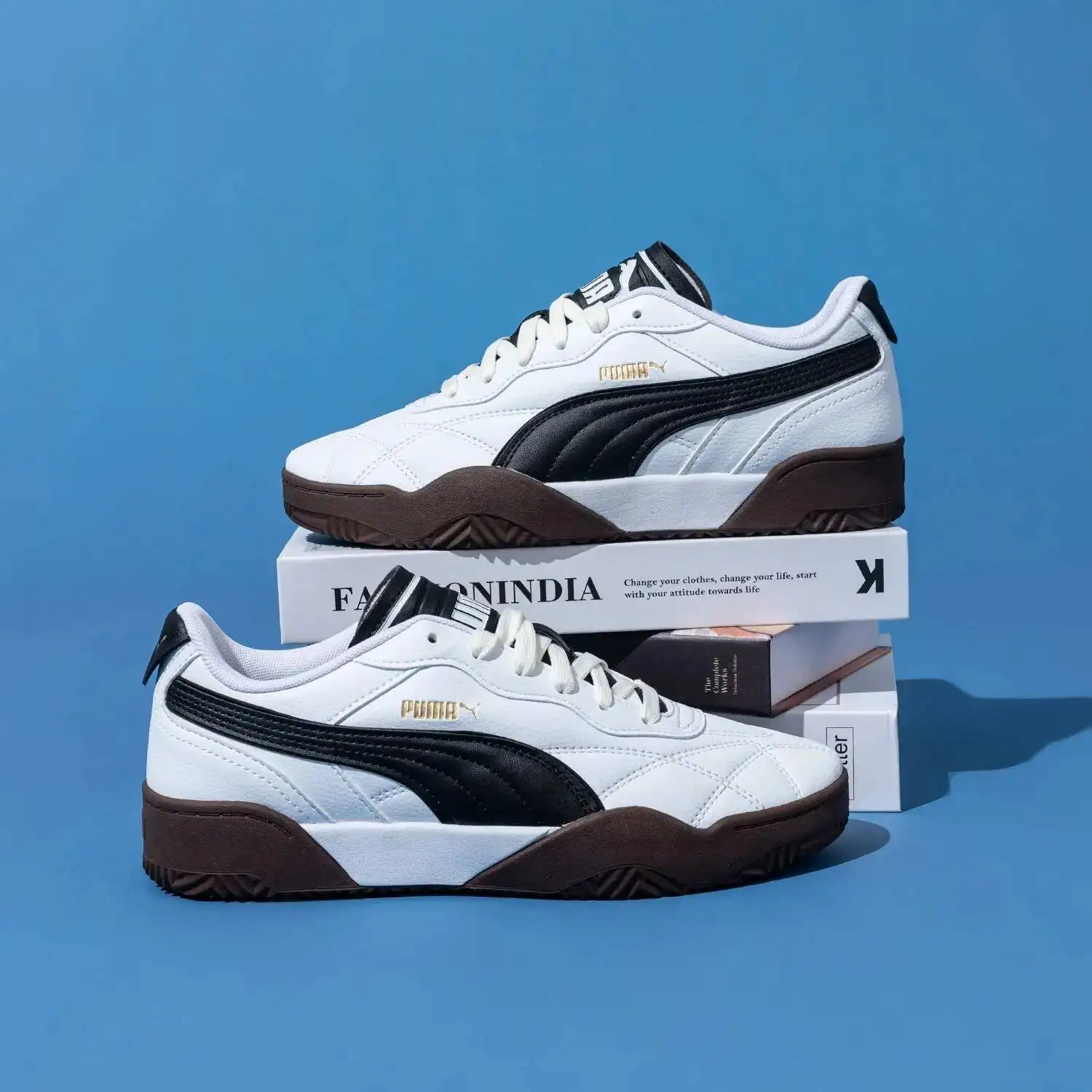 Neue Puma Herren- und Damen-Sneaker, Tifosi, bequeme Freizeitschuhe mit goldgeprägtem Logo auf der Seite, Reiseschuhe 397454-02