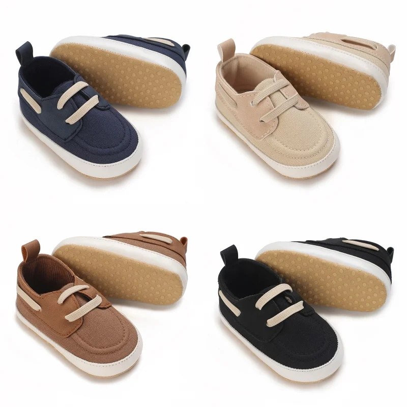 Frühlings- und Herbststil, 0–1 Jahre alte Baby-Wanderschuhe, weiche Sohlen, Babyschuhe, Segeltuch, nicht fallende Schuhe, lässige Babyschuhe