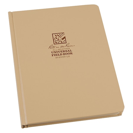 RITE IN THE RAIN 970TF-LG Book,Universal,80 Sheets,Tan Cover