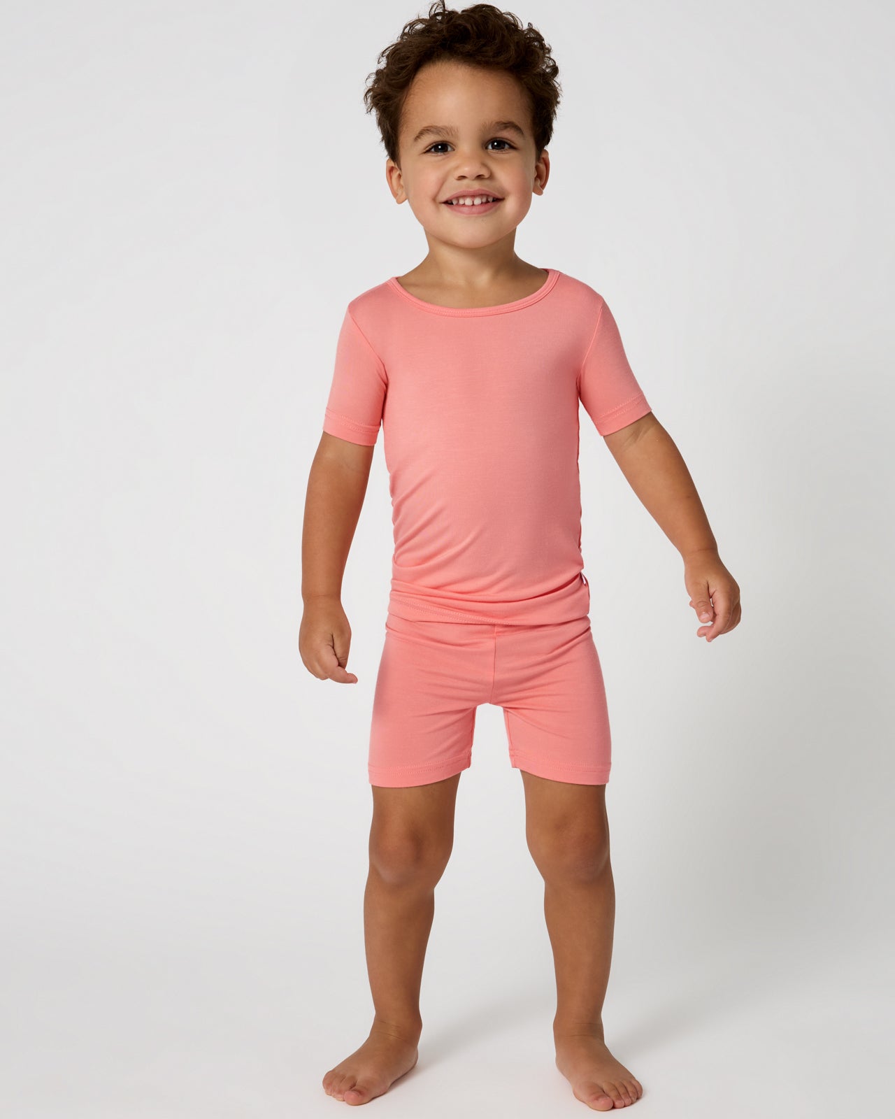 Sweet Papaya Two-Piece Short Sleeve & Shorts Pajama Set - 18-24 months - Little Sleepies